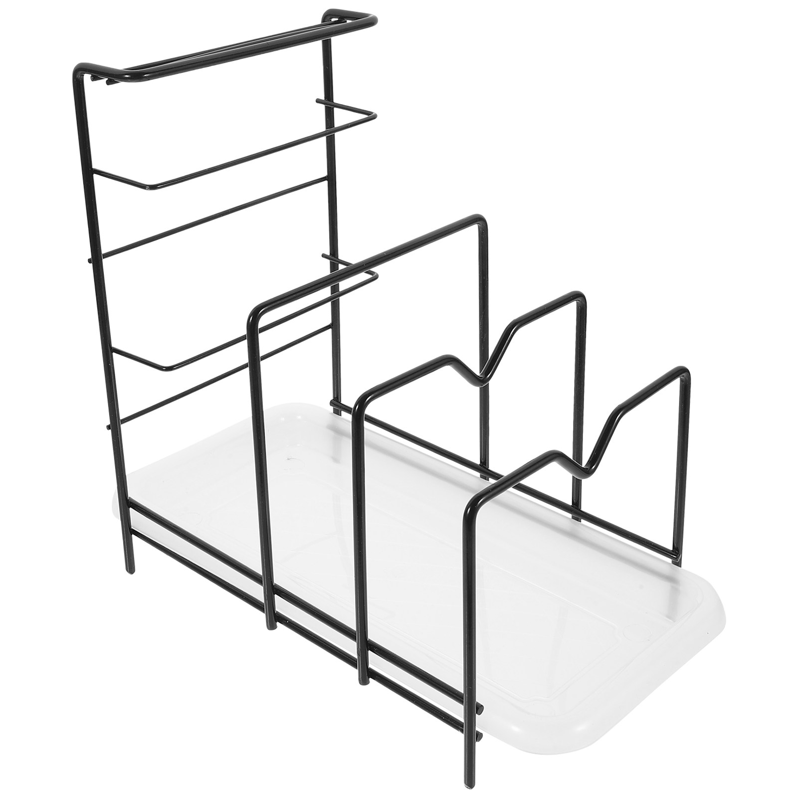 Kitchen Cabinet Baking Sheet Organizer - ที่จัดเก็บฝาหม้อ ที่วางเขียง ชั้นวางของในตู้ครัว ที่วางฝาหม้อแนวตั้งสูง ถาดอบ เขียง