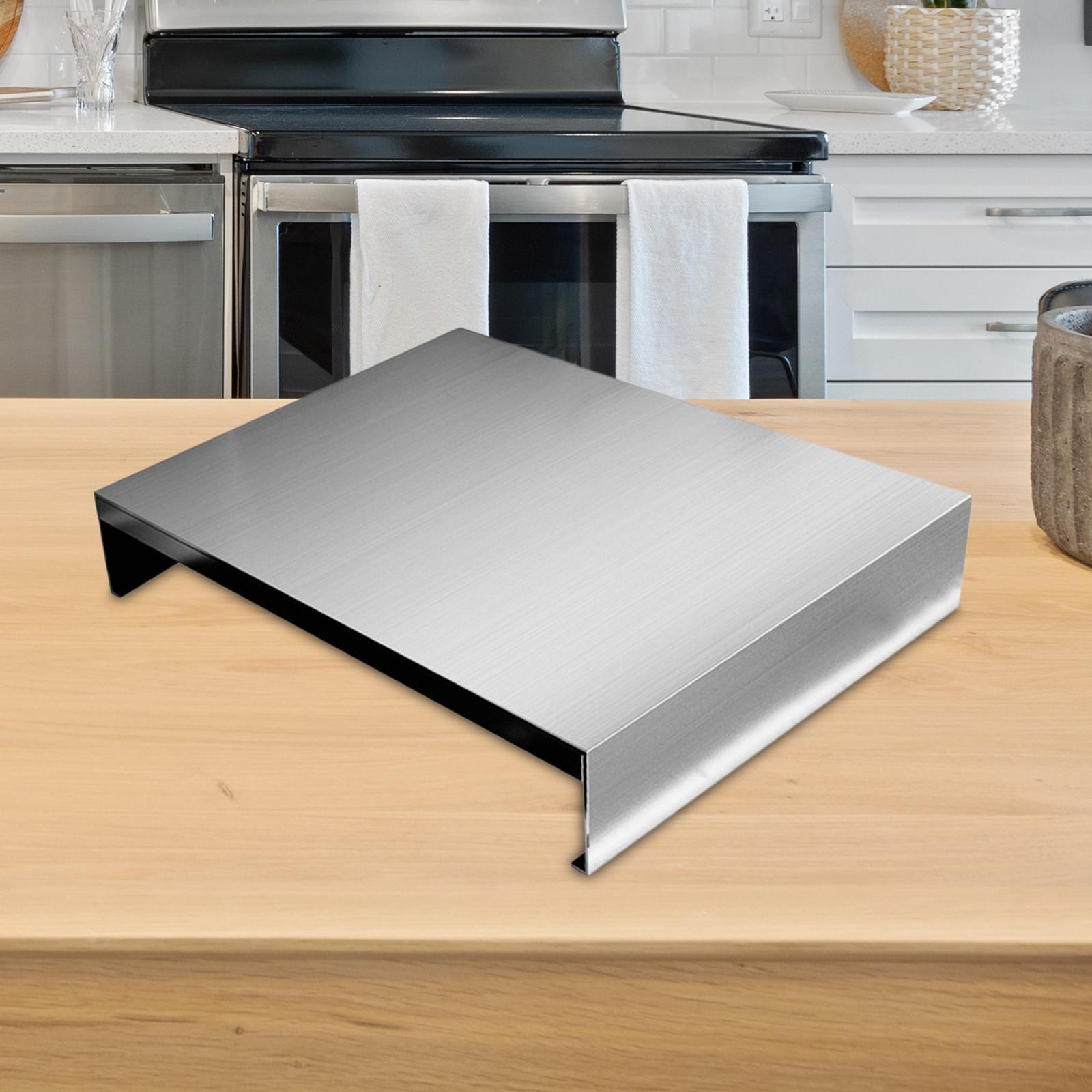 Kitchen Baking Pan Organizer - เตาแม่เหล็กไฟฟ้าชั้นวางเตาหม้อทำอาหารแบบประหยัดพื้นที่ชั้นวางบนฝาครอบ