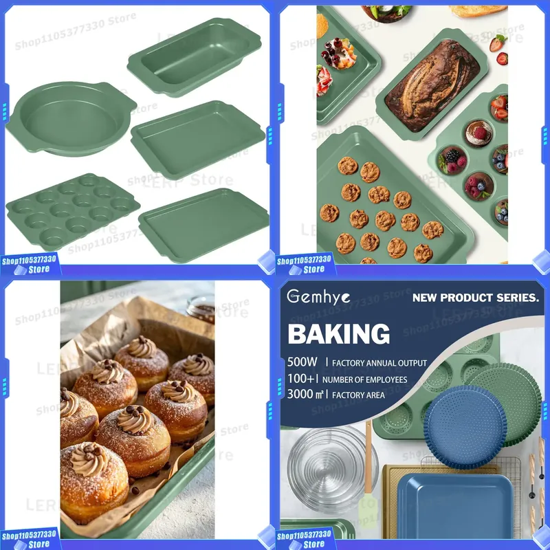 Bread Baking Kitchen Utensils - แม่พิมพ์เค้กเหล็กคาร์บอนกันติด ถาดอบขนมปัง บราวนี่ คัพเค้ก มัฟฟิน อุปกรณ์ครัวในครัวเรือน