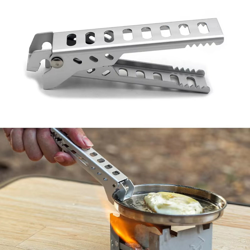 Kitchen Baking Pan Organizer - ที่จับหม้ออลูมิเนียมกันความร้อนแบบพกพาสำหรับตั้งแคมป์ อุปกรณ์ครัวสำหรับทำอาหาร