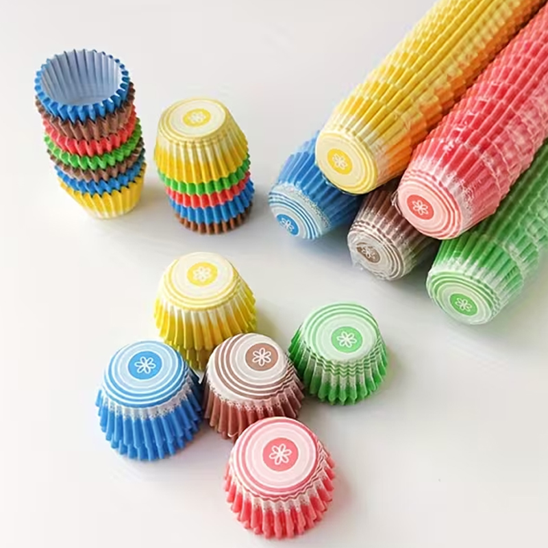 Kitchen Baking Mat - ที่รองเค้กกระดาษรูปตัว A ขนาดเล็กแบบสุ่ม 200 ชิ้น/500 ชิ้น/1000