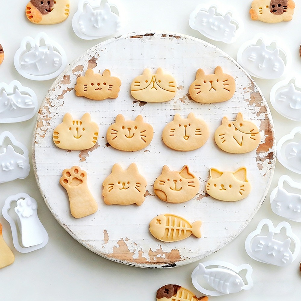 Kitchen Equipment For Baking - แม่พิมพ์คุกกี้รูปแมวน่ารัก DIY อุปกรณ์ทำขนมสำหรับครัว