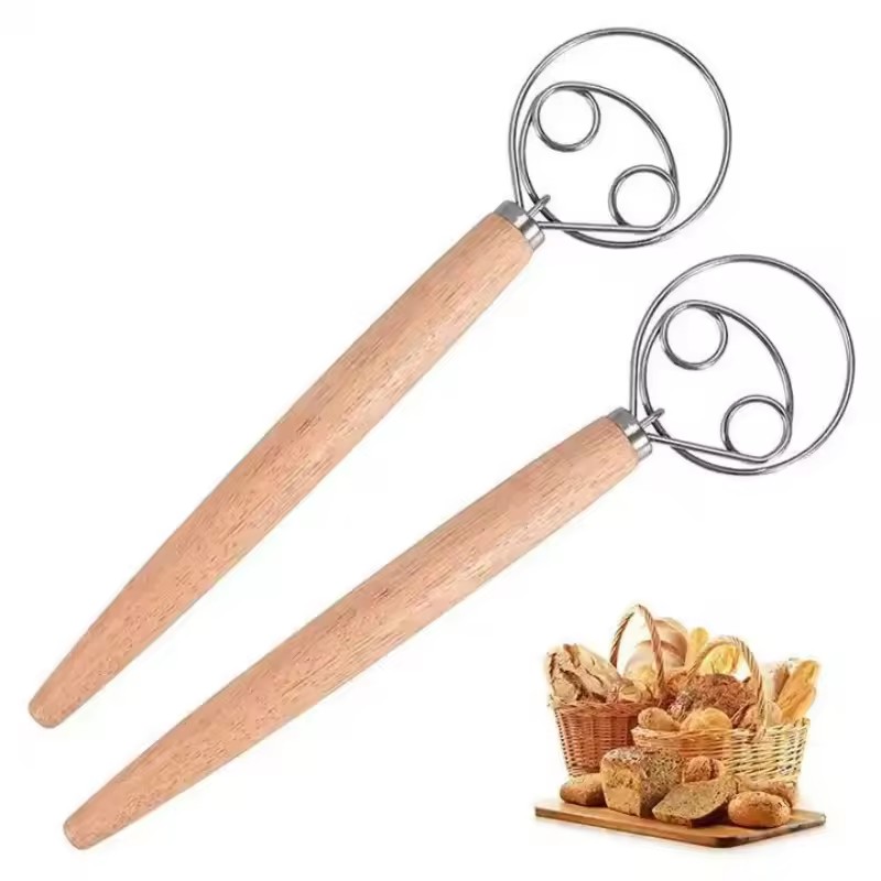 Bread Baking Kitchen Utensils - ที่ตีแป้งสแตนเลส – เครื่องผสมแป้งขนมปังแบบดัตช์ อุปกรณ์ทำขนมในครัว