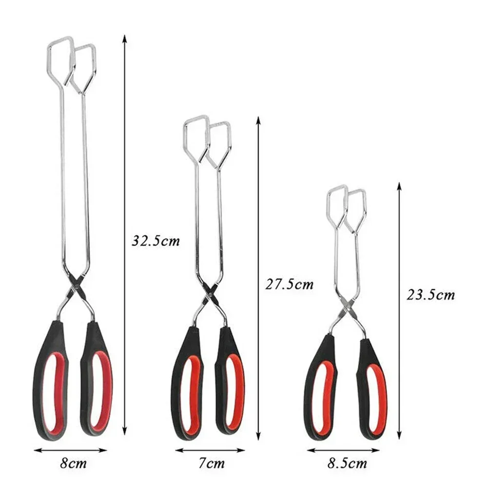 Bread Baking Kitchen Utensils - อุปกรณ์บาร์บีคิว ที่คีบอาหารแบบกรรไกร ด้ามยาว ที่คีบขนมปัง ที่คีบอาหารย่าง อุปกรณ์ทำครัว