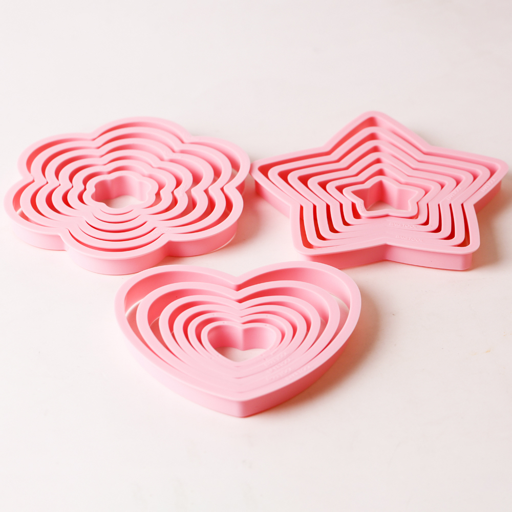 1 ชุด/3 ชุดหัวใจสีชมพู Star ดอ - Kitchen Equipment For Baking บทวิจารณ์และราคา