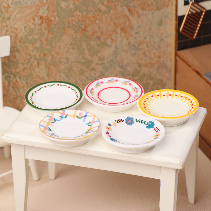5 ชิ้น 1/12 บ้านตุ๊กตามินิจานจ - Kitchen Baking Organization บทวิจารณ์และราคา