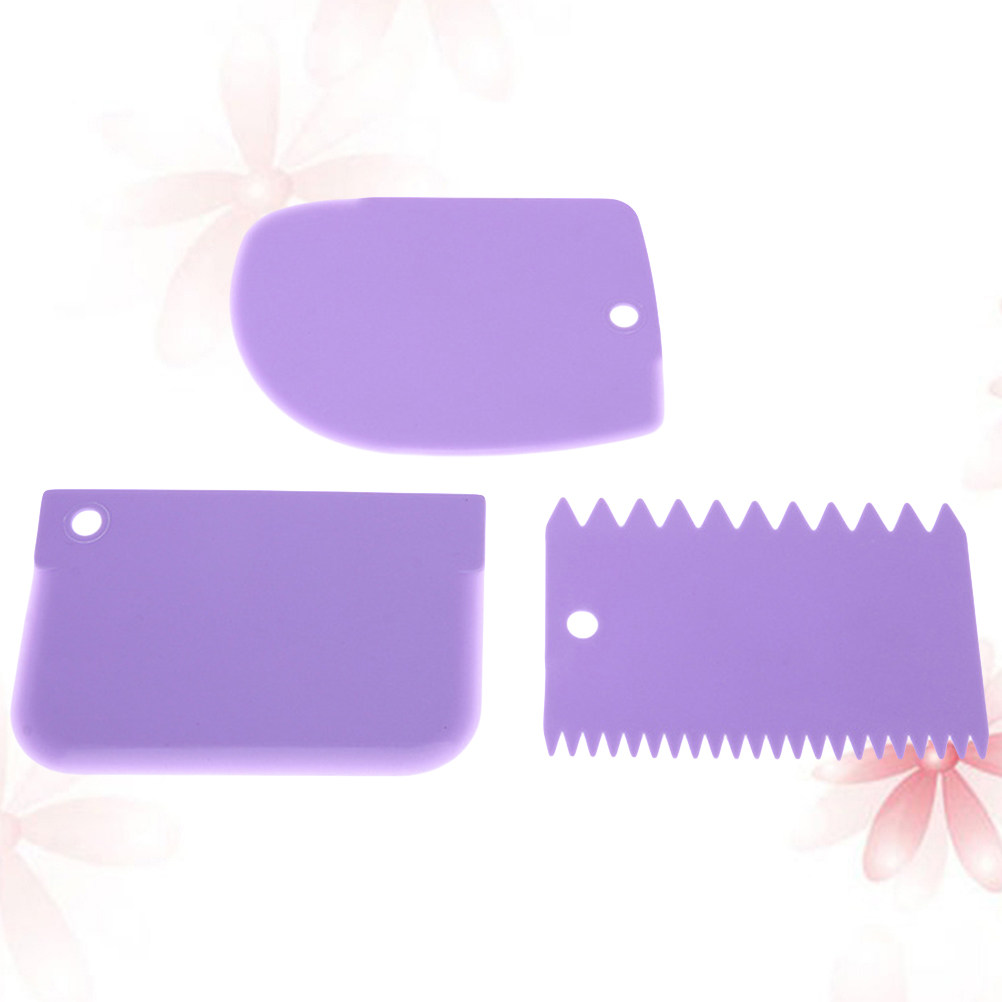 ที่ขูดแป้ง 3 ชิ้น แบบพลาสติกสอ - Dough Scraper Curved บทวิจารณ์และราคา