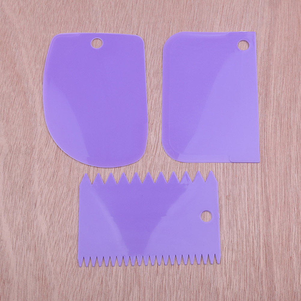 ที่ขูดแป้ง 3 ชิ้น แบบพลาสติกสอ - Dough Scraper Curved บทวิจารณ์และราคา