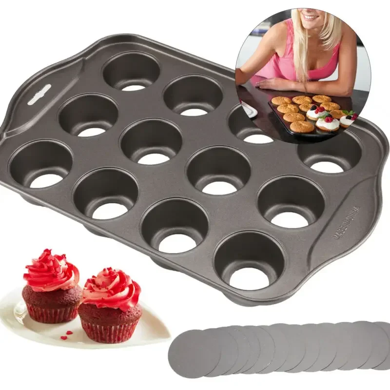 ถาดอบเค้กชีสขนาดเล็ก 12 ชิ้น แ - Muffin Tin Nonstick บทวิจารณ์และราคา