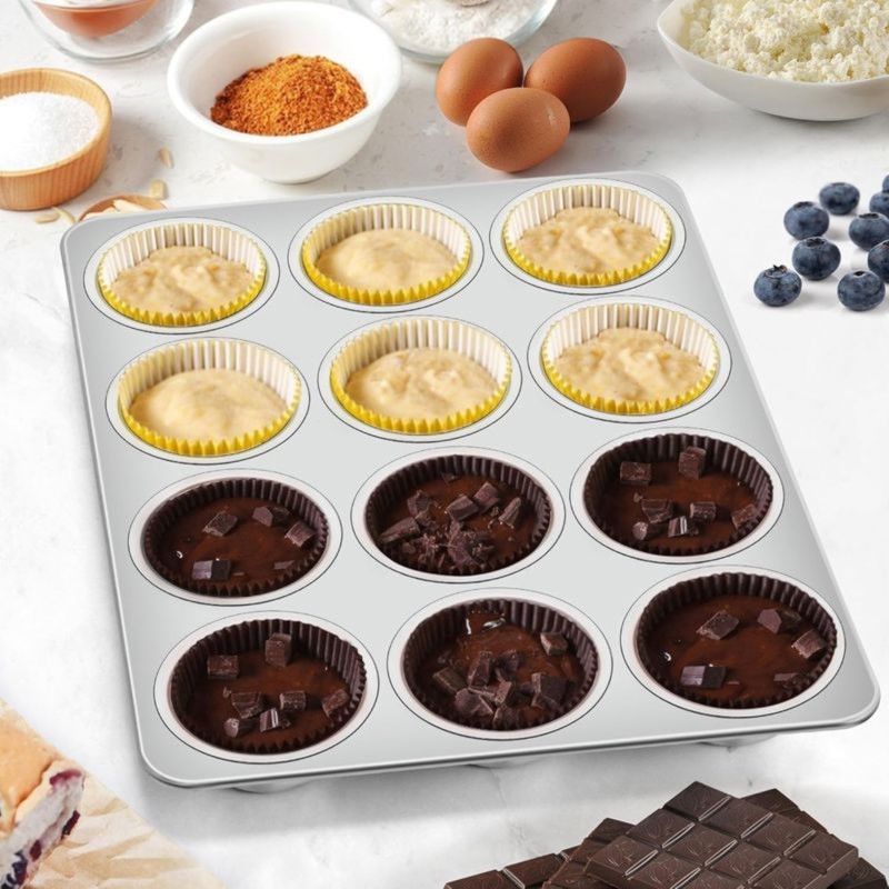 ถาดอบมัฟฟินสแตนเลส DT39 แบบ 12 - Muffin Tin Nonstick บทวิจารณ์และราคา