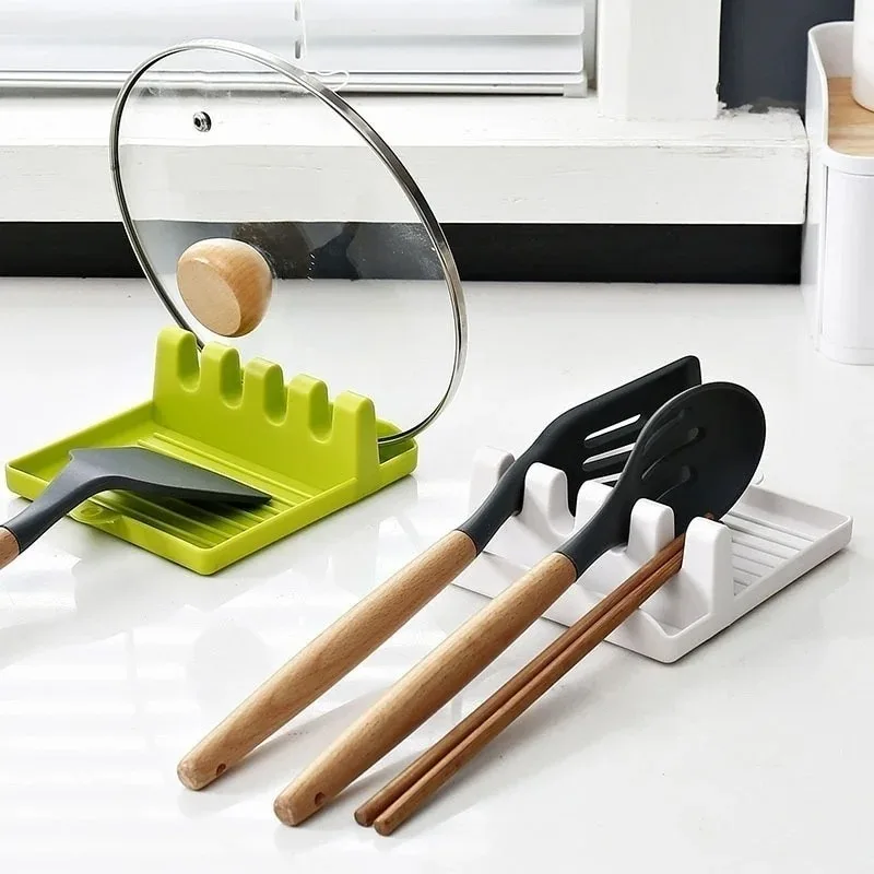 ฝาปิดกระทะรองรับช้อนหม้อวางไม้ - Kitchen Baking Pan Organizer บทวิจารณ์และราคา