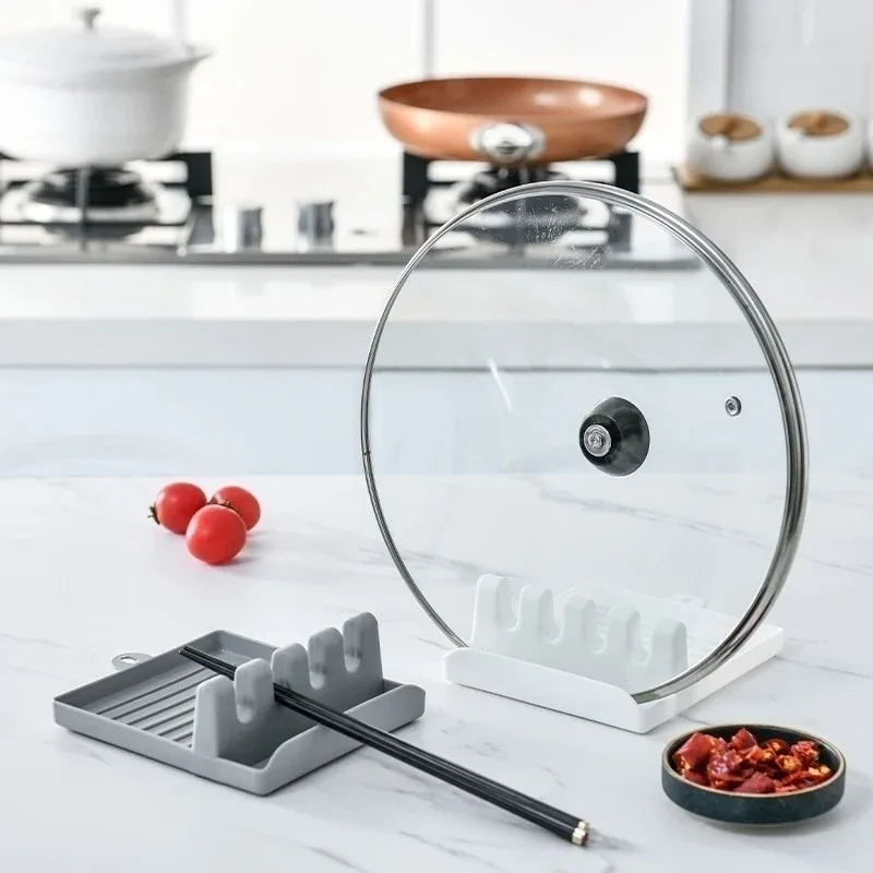 ฝาปิดกระทะรองรับช้อนหม้อวางไม้ - Kitchen Baking Pan Organizer บทวิจารณ์และราคา