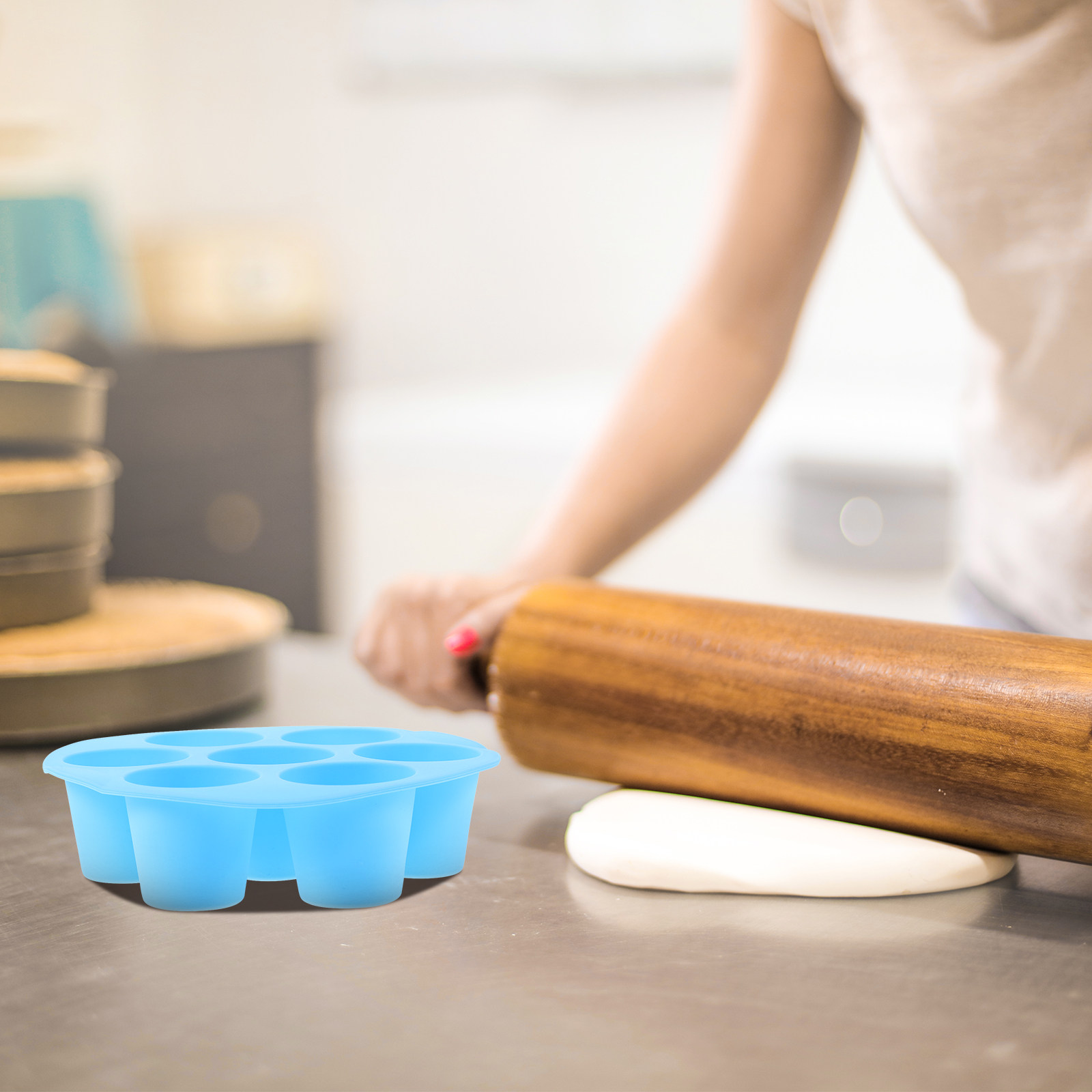 แม่พิมพ์ซิลิโคนสำหรับทำมัฟฟินแ - Muffin Tin Nonstick บทวิจารณ์และราคา