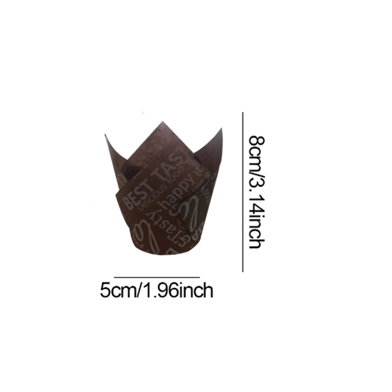 50 ชิ้น/100 ชิ้น ถ้วยกระดาษเค้ - Kitchen Baking Mat บทวิจารณ์และราคา