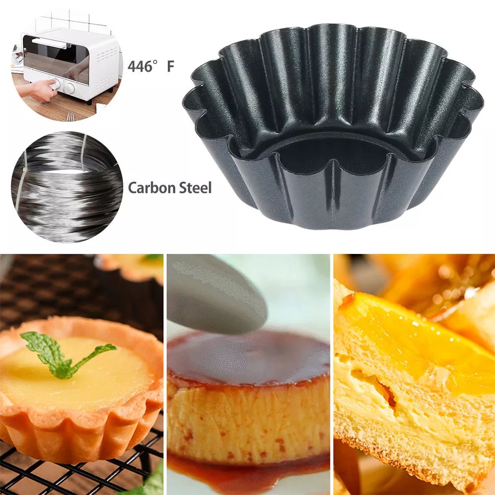 พิมพ์ทาร์ตทรงกลมขนาดเล็ก 4 ชิ้ - Muffin Tin Nonstick บทวิจารณ์และราคา