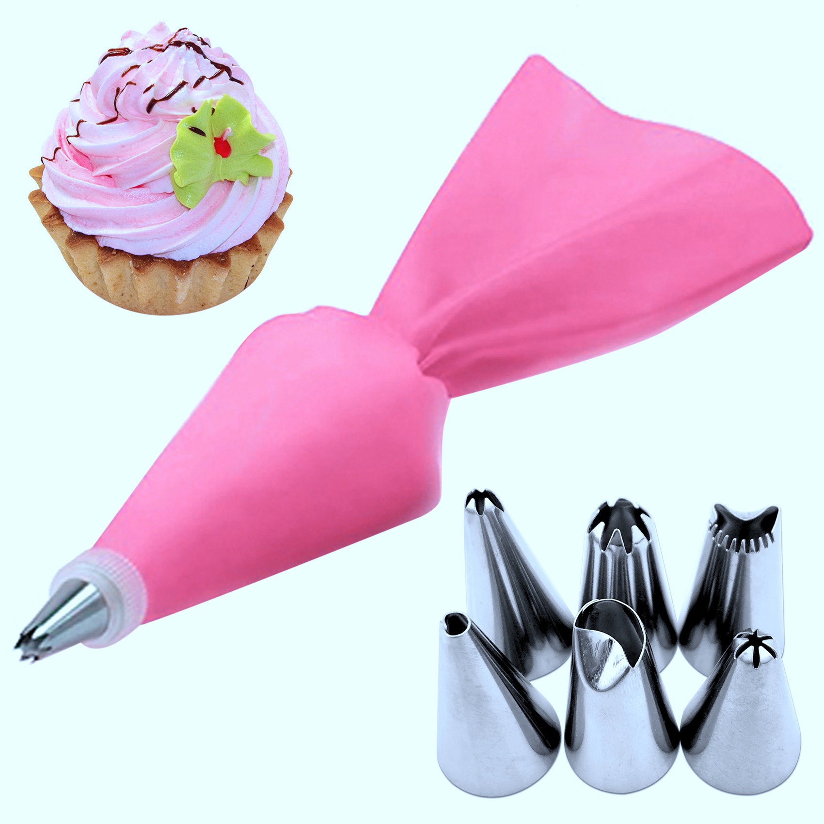 [NEWA08R] ชุดหัวบีบครีม 8 ชิ้น - Decorating Tip Set บทวิจารณ์และราคา