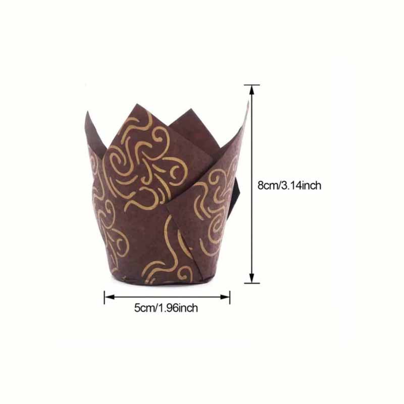 ถ้วยกระดาษเค้กทิวลิป 50 ชิ้น/1 - Kitchen Baking Mat บทวิจารณ์และราคา