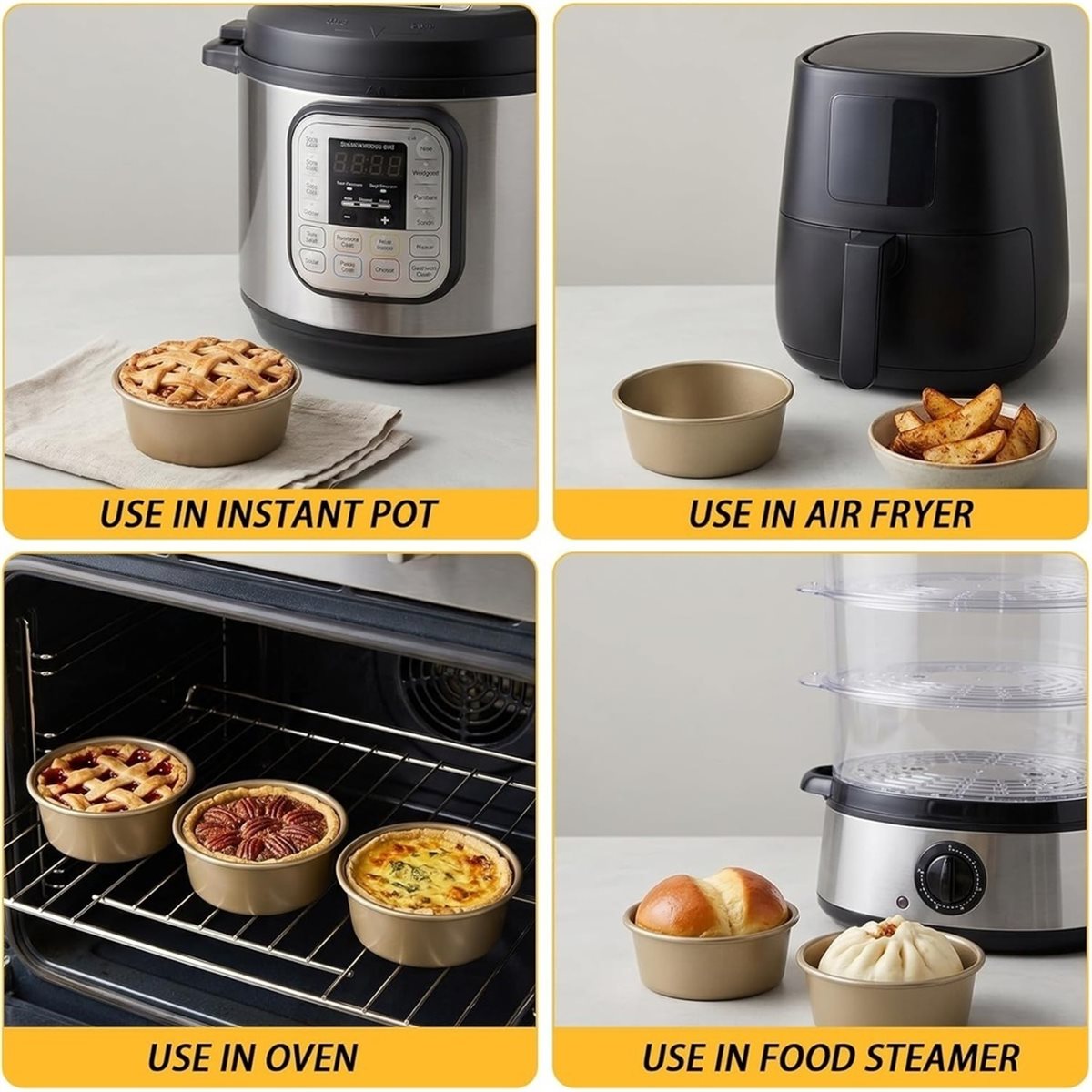 แพ็ค 8 ชิ้น ถาดพายขนาดเล็ก 4 น - Muffin Tin Nonstick บทวิจารณ์และราคา