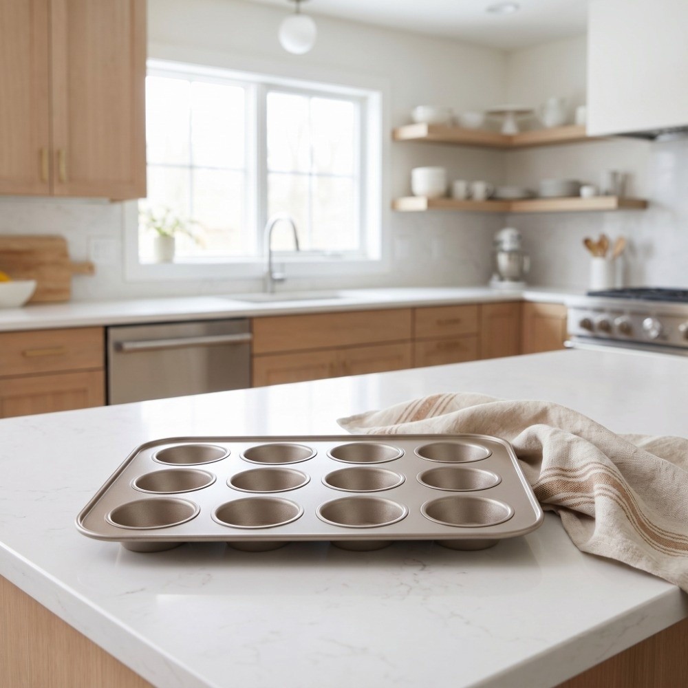 ถาดอบมัฟฟินเหล็กคาร์บอนเคลือบส - Muffin Tin Nonstick บทวิจารณ์และราคา