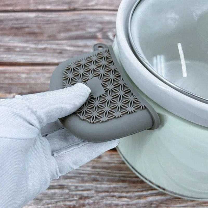 ที่หุ้มด้ามจับกระทะซิลิโคนแบบห - Kitchen Baking Pan Organizer บทวิจารณ์และราคา