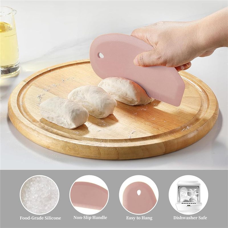 ABAH-ที่ขูดซิลิโคน ขอบโค้งงอได - Dough Scraper Curved บทวิจารณ์และราคา