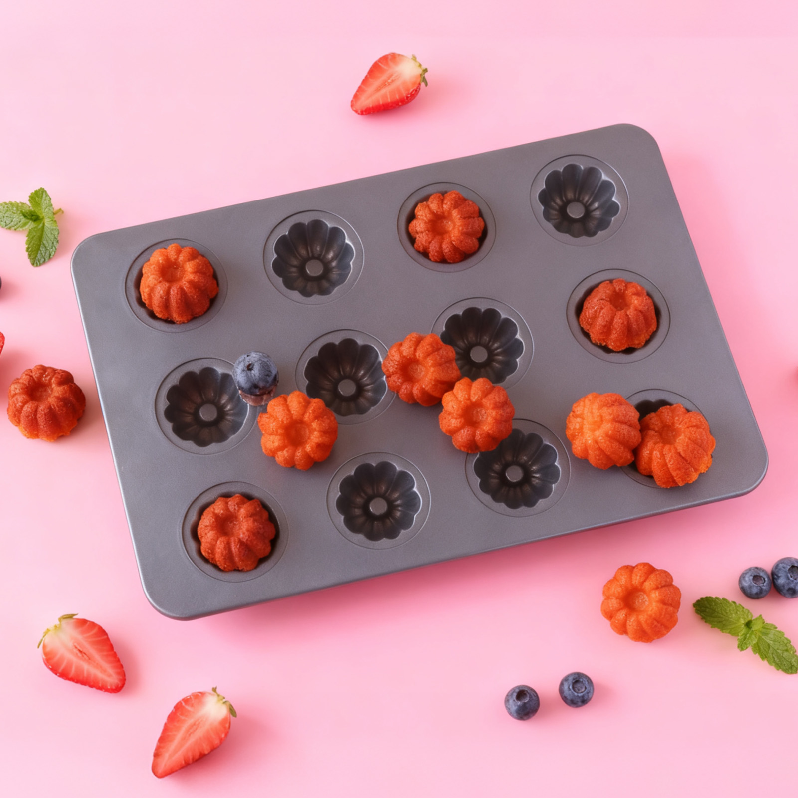 พิมพ์อบขนมมินิคูโกลฟ 12 หลุม ท - Bread Baking Kitchen Utensils บทวิจารณ์และราคา