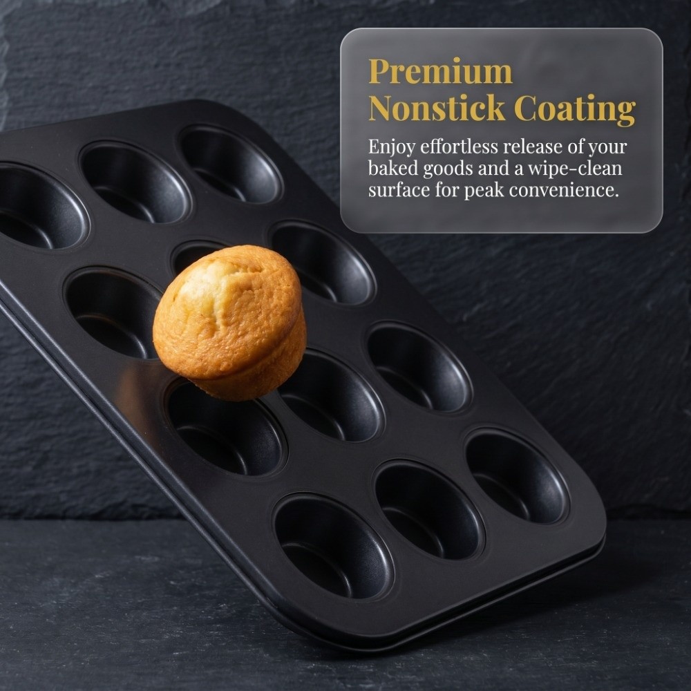ถาดอบมัฟฟินเหล็กกล้าคาร์บอนขนา - Muffin Tin Nonstick บทวิจารณ์และราคา