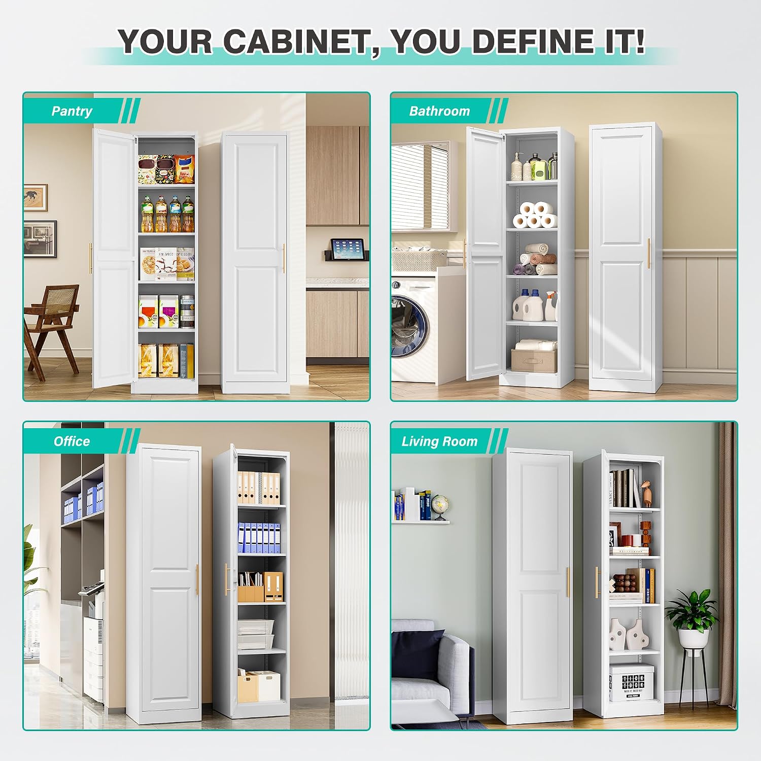 ตู้เก็บของทรงสูงแคบ ประตูเดียว - Kitchen Baking Organization บทวิจารณ์และราคา