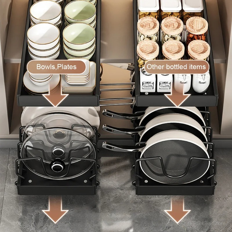 ชั้นวางของในครัวแบบเลื่อนอเนกป - Kitchen Baking Pan Organizer บทวิจารณ์และราคา