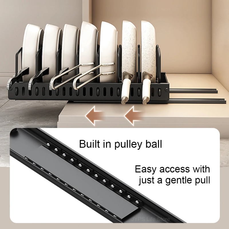 ชั้นวางของในครัวแบบเลื่อนอเนกป - Kitchen Baking Pan Organizer บทวิจารณ์และราคา