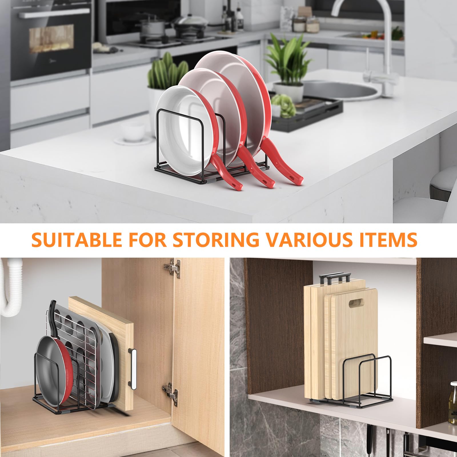 กระทะออแกไนเซอร์ตู้ครัว,ที่ใส่ - Kitchen Baking Pan Storage บทวิจารณ์และราคา
