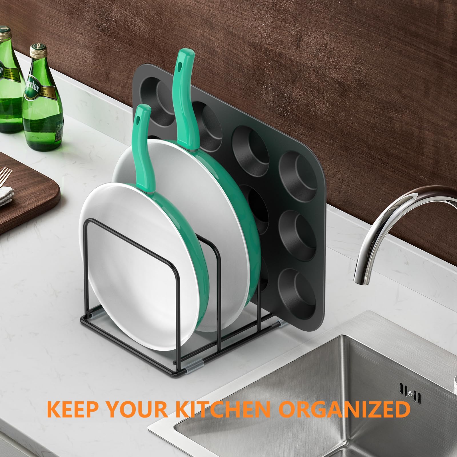 กระทะออแกไนเซอร์ตู้ครัว,ที่ใส่ - Kitchen Baking Pan Storage บทวิจารณ์และราคา