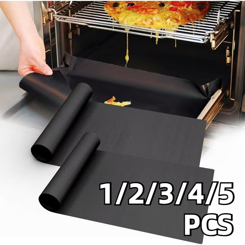 1/2/3/4/5PCS สีดํา BBQ Grill M - Kitchen Baking Mat บทวิจารณ์และราคา