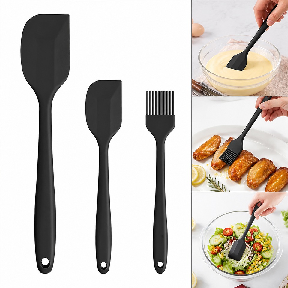 ชุดตะหลิวซิลิโคน 3 ชิ้น ตะหลิว - Bread Baking Kitchen Utensils บทวิจารณ์และราคา