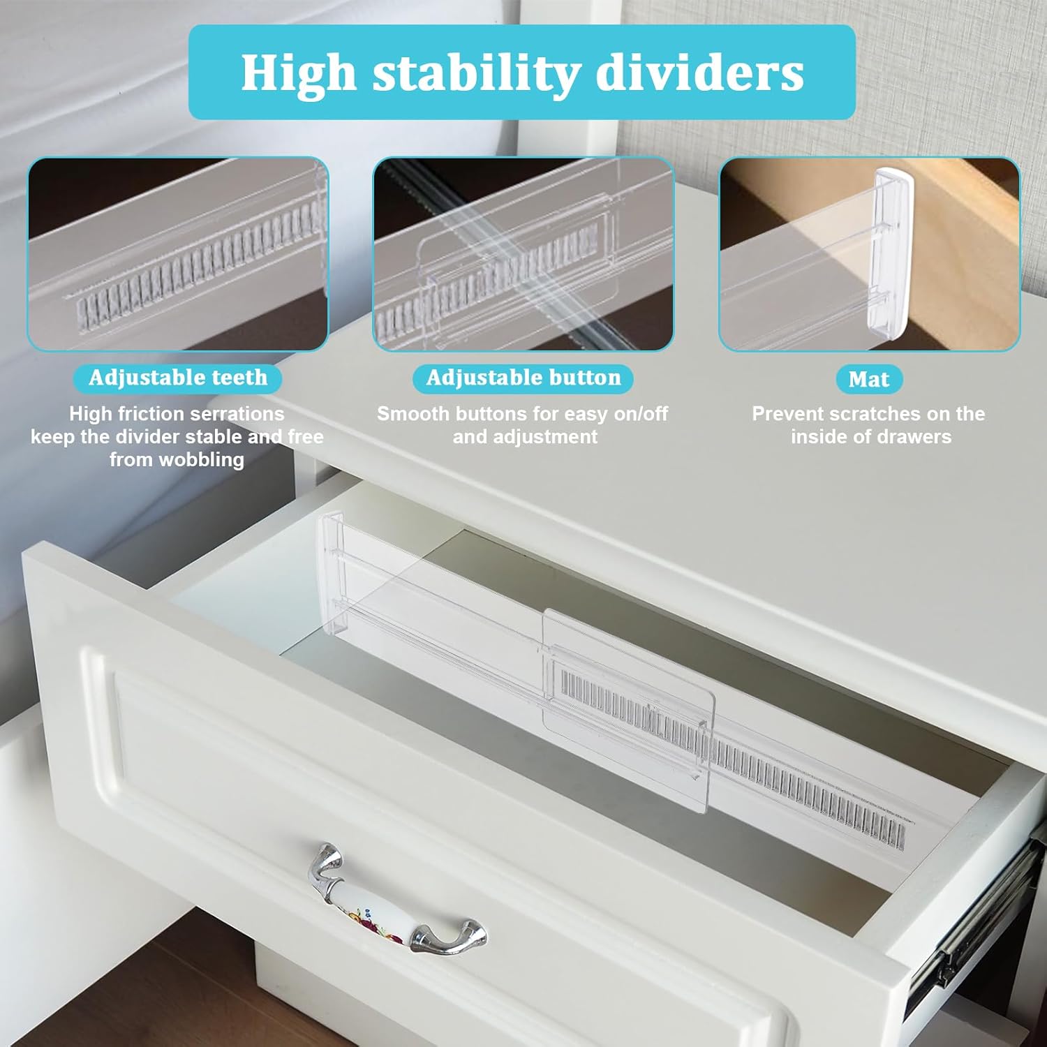 ชุดแบ่งลิ้นชักแบบขยายได้ 4/6/8 - Kitchen Baking Organization บทวิจารณ์และราคา