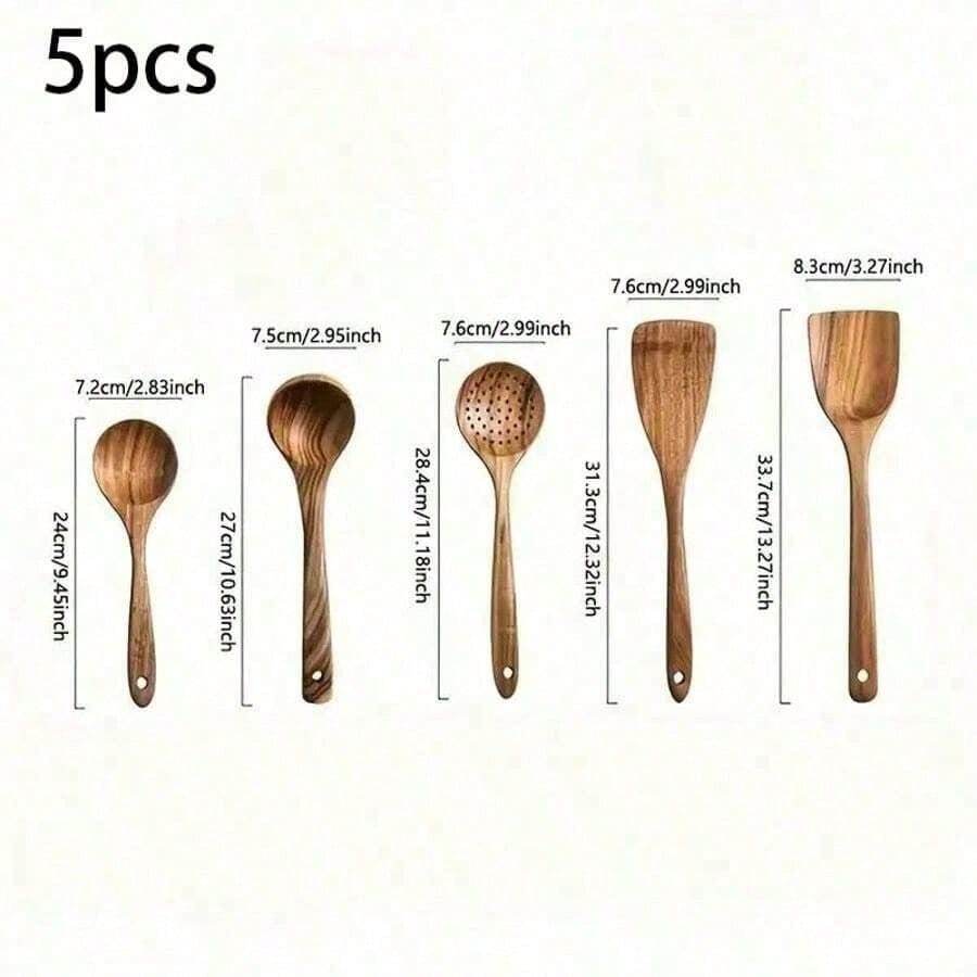 ชุดช้อนไม้ 5 ชิ้น อุปกรณ์ครัวไ - Kitchen Baking Utensils บทวิจารณ์และราคา