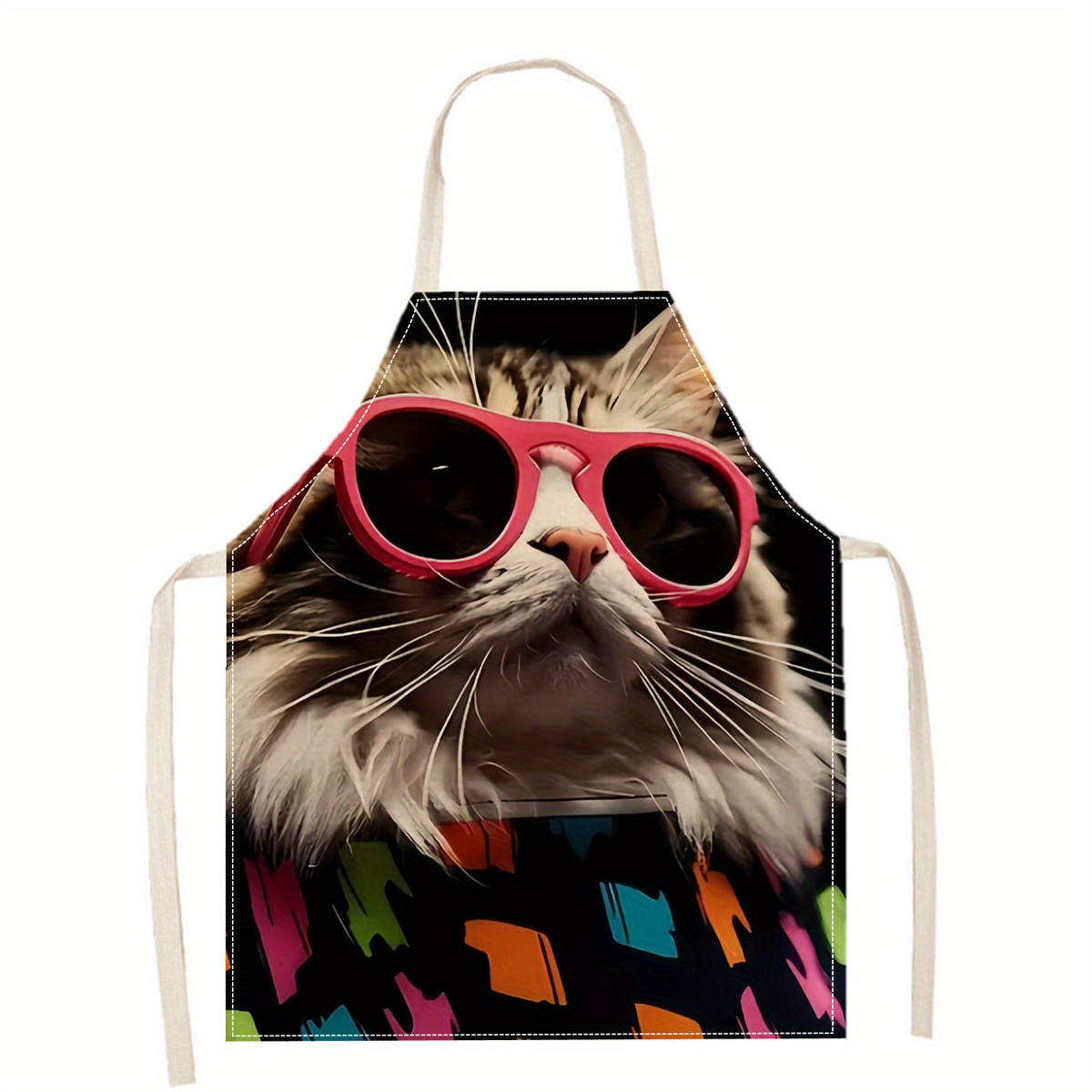 ผ้ากันเปื้อนลินินลายแมวตลกใส่แ - Kitchen Baking Ideas บทวิจารณ์และราคา