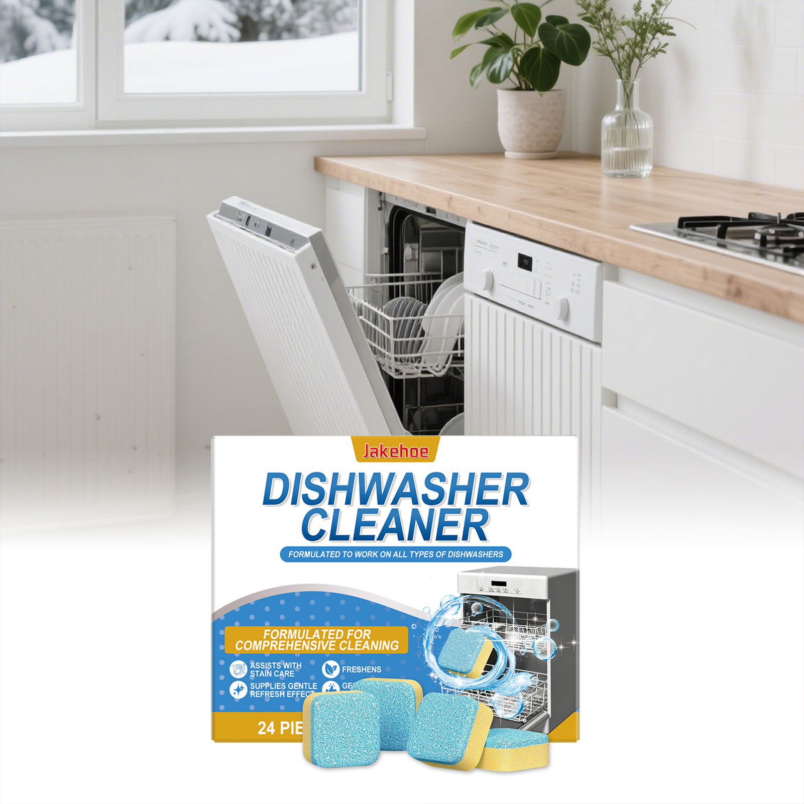 เม็ดทำความสะอาดเครื่องล้างจาน  - Kitchen Cleaner Baking Soda บทวิจารณ์และราคา